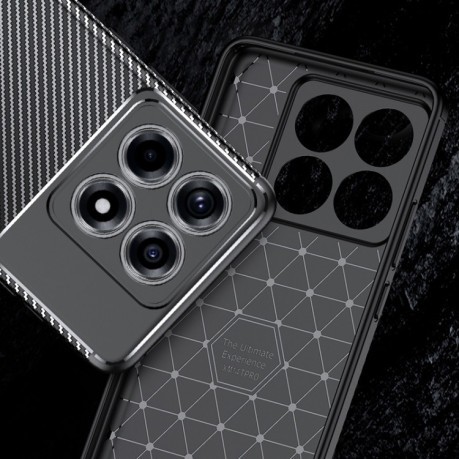 Ударозащитный чехол HMC Carbon Fiber Texture на Xiaomi 14T - черный