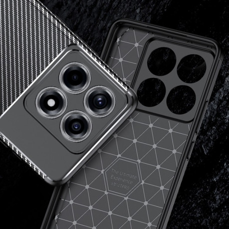 Ударозахисний чохол HMC Carbon Fiber Texture на Xiaomi 14T Pro - чорний