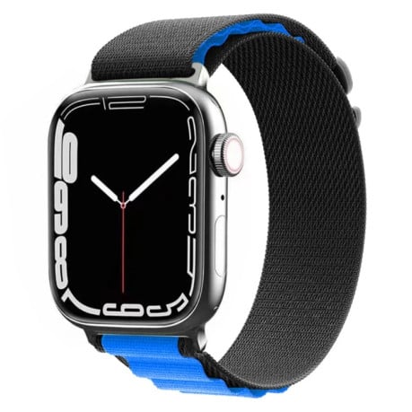Ремешок Nylon Loop для Apple Watch Series 8/7 45mm/44mm /42mm/49mm - черно-синий