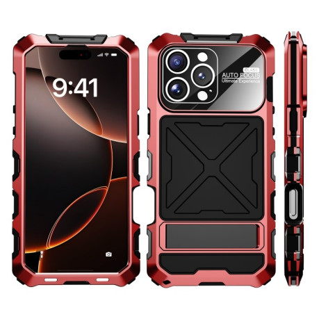 Противоударный чехол R-JUST Life Waterproof для iPhone 16 Pro Max - красный