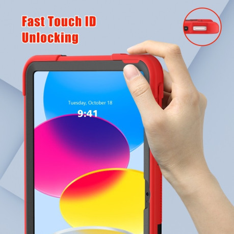 Противоударный чехол Contrast Color для iPad  10.9 2022 - красный