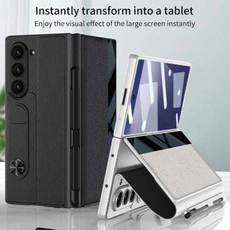Чохол-книжка GKK Integrated Full Coverage з тримачем для стілуса Pen Slot (Стілус не входить в комплект) на Samsung Galaxy Fold 7 5G - сріблястий