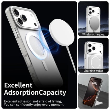 Чехол Candy с Magsafe гибрид на iPhone 17 Pro Max - белый