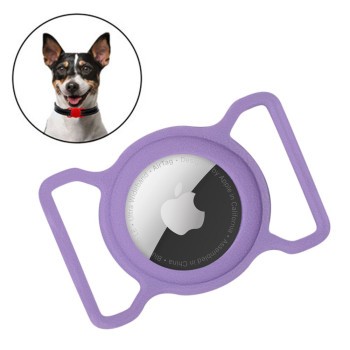 Брелок-петля на кошачий или собачий ошейник для Apple AirTag - фиолетовый