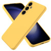 Силиконовый чехол Solid Color Liquid на Samsung Galaxy S24+ 5G - желтый