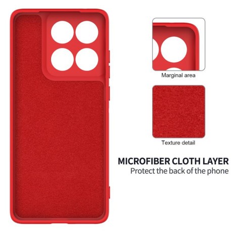 Силиконовый чехол Solid Color Liquid Silicone на Motorola Edge 60 Fusion - красный