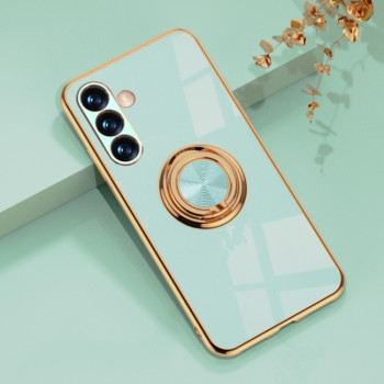Чехол 6D Electroplating with Magnetic Ring для Samsung Galaxy A13 5G - светло-зеленый