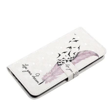 Чехол-книжка Oil Embossed Pattern для iPhone 16 Plus - Feather