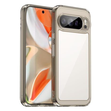 Чохол Colorful Acrylic Series з кольоровим бампером на Google Pixel 10 Pro XL - прозоро-сірий