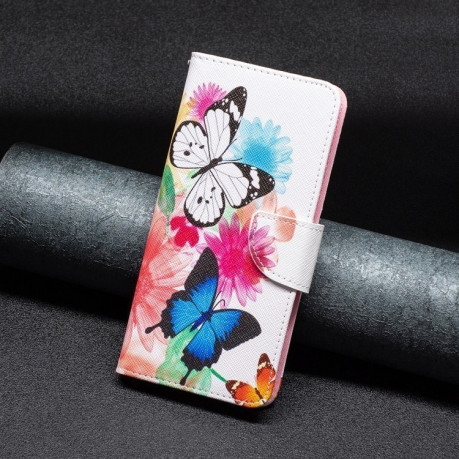 Чохол-книжка Colored Drawing Pattern для Samsung Galaxy S25 Ultra 5G - Butterflies