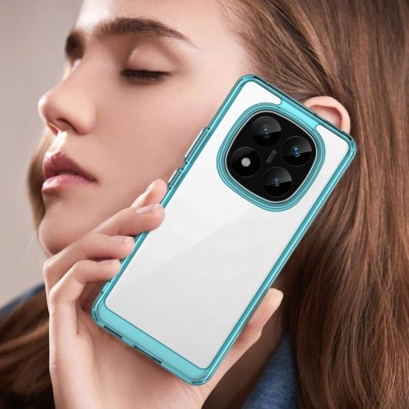Противоударный чехол Colorful Acrylic Series для Xiaomi Redmi Note 14 Pro+ 5G - синий