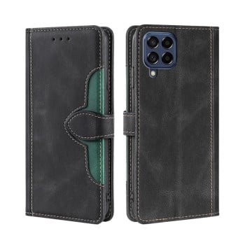 Чохол-книжка з м'яким покриттям Skin Feel та магнітною застібкою на Samsung Galaxy M53 5G - чорний