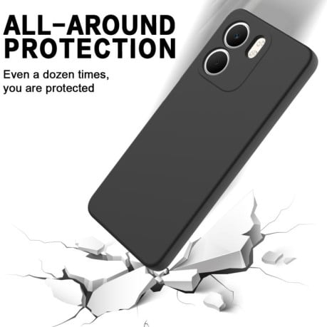 Силіконовий чохол Solid Color Liquid Silicone на OPPO A5x 4G/5G - чорний
