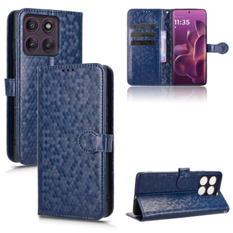 Чехол-книжка Honeycomb Dot для Motorola Edge 60 Pro - синий