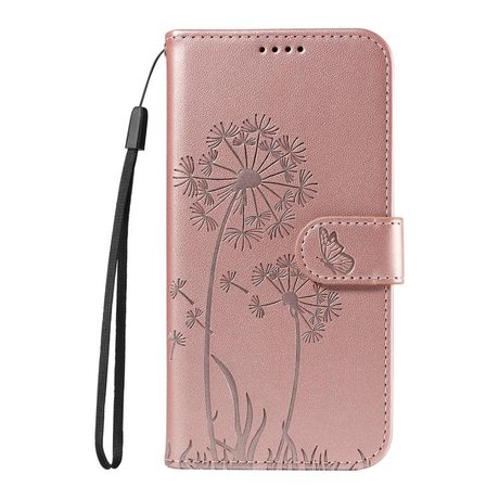 Чехол-книжка Dandelion Embossed Pattern Flip Leather для Xiaomi Redmi K90/Poco F8 Pro — розовое золото