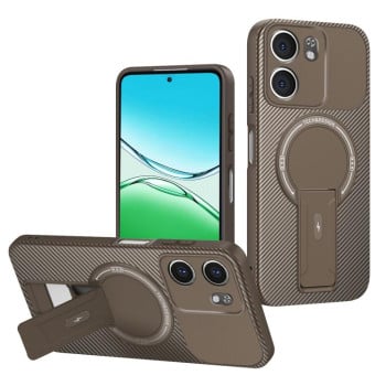 Противоударный чехол Carbon Fiber Texture (MagSafe) на OPPO A5x 4G / 5G — серый