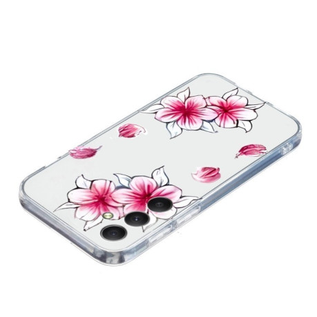 Чохол Colored Drawing Pattern Transparent TPU для Samsung Galaxy S24 FE 5G - Sakura