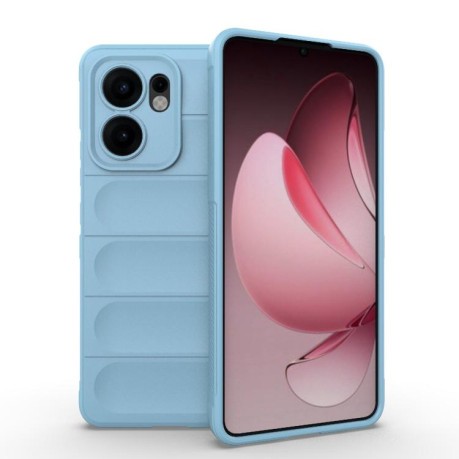 Силіконовий чохол Magic Flannel для OPPO Reno13 F/Reno13 FS- блакитний
