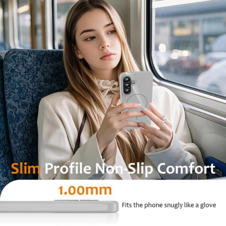 Чохол Glossy TPU Shockproof з MagSafe на Samsung Galaxy A17 5G/4G - білий
