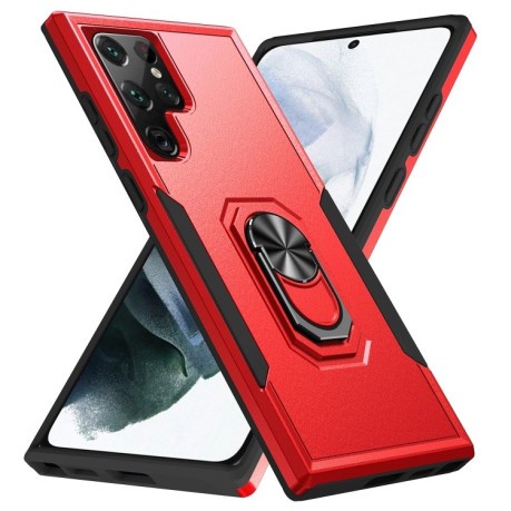 Противоударный чехол Pioneer Armor для Samsung Galaxy S23 Ultra 5G - черно-красный