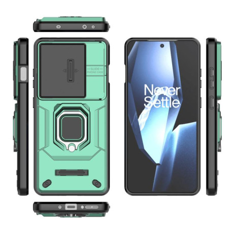 Протиударний чохол Sliding Camshield для OnePlus 13R/Ace 5/Ace 5 Pro/Ace 5 Pro 5G - зелений