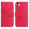 Чехол-книжка Skin Feel Sun Flower для Samsung Galaxy A04 4G - пурпурно-красный