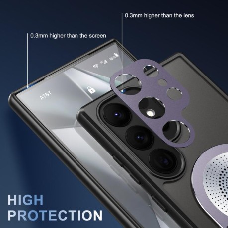 Протиударний чохол Heat Dissipation Aromatherapy MagSafe Holder  для Samsung Galaxy S25 Ultra 5G - фіолетовий