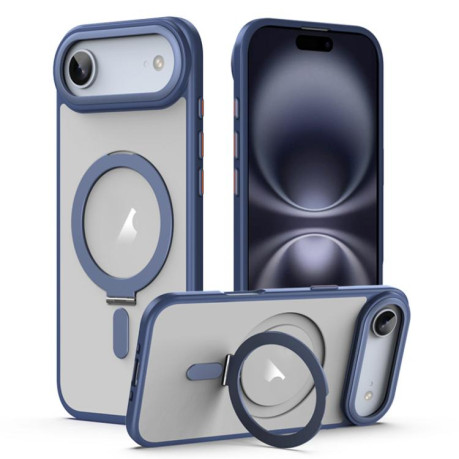 Противоударный чехол Airbag MagSafe Shockproof Frosted для iPhone Air - синий