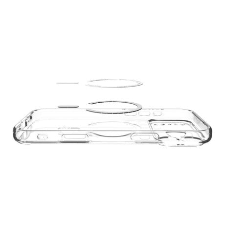 Оригінальний прозорий чохол Spigen Ultra Hybrid з MagSafe на iPhone 17 Pro Max - Clear and White