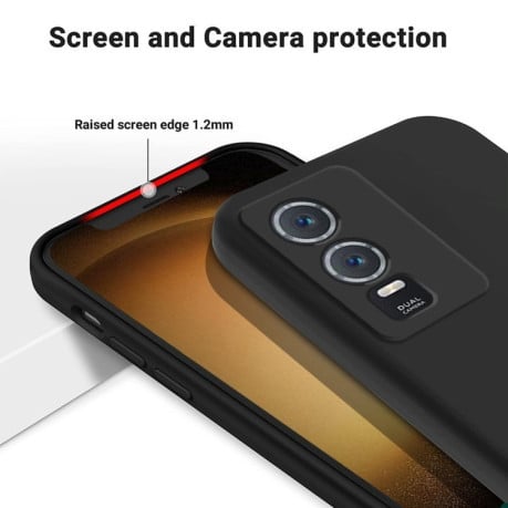 Силиконовый чехол Solid Color Liquid Silicone на OPPO A80 5G / A3 Pro Global - черный