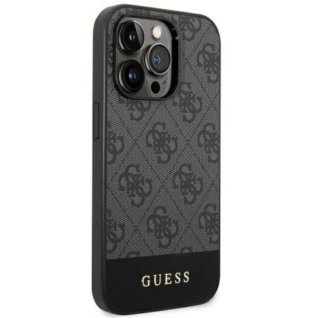 Оригінальний чохол Guess 4G Stripe Collection для iPhone 14 Pro Max - grey
