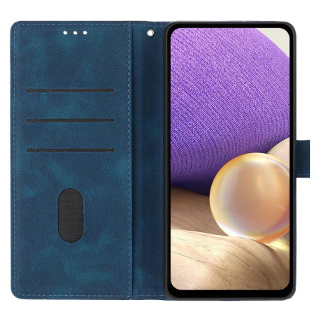 Чехол-книжка Triangles Embossed Leather для Motorola Edge 60 - синий