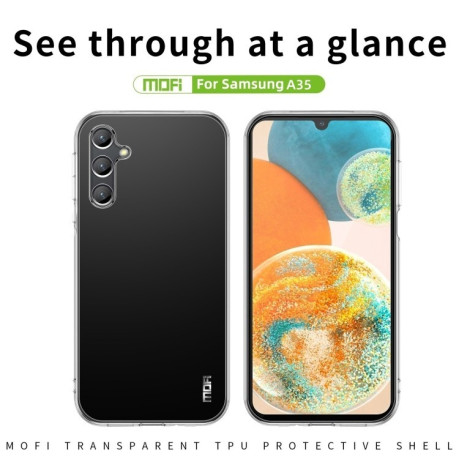 Ультратонкий чехол MOFI Ming Series для Samsung Galaxy A35 - прозрачный