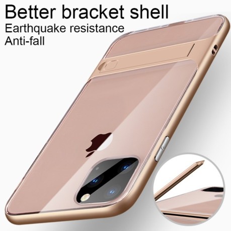 Противоударный чехол Crystal для iPhone 11 - розовое золото