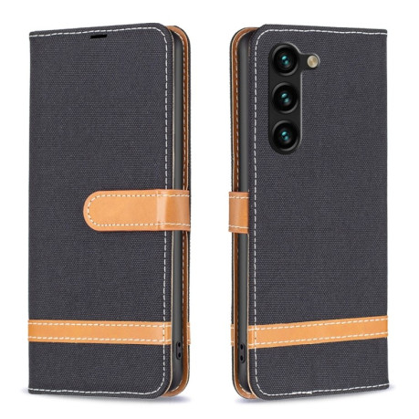 Чохол-книжка Color Matching Denim Texture на Samsung Galaxy S25+ 5G - чорний