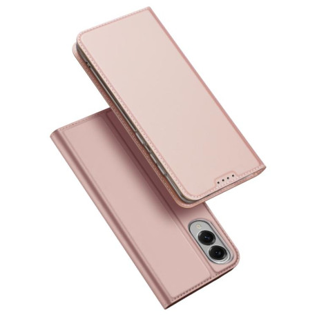 Чехол-книжка DUX DUCIS Skin X Pro Series Magsafe на Samsung Galaxy S25 Edge 5G - розовый