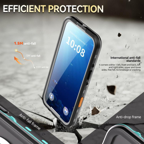 Противоударный чехол RedPepper IP68 Waterproof MagSafe для iPhone Air - серый