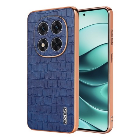 Чехол AZNS Electroplated Frame Crocodile Texture на Xiaomi Redmi Note 14 Pro+ 5G - синий