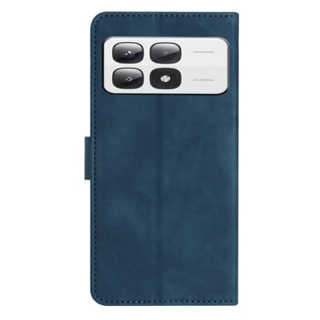 Чохол-книжка Seven Butterflies Embossed Leather для Xiaomi 14T Pro - синій
