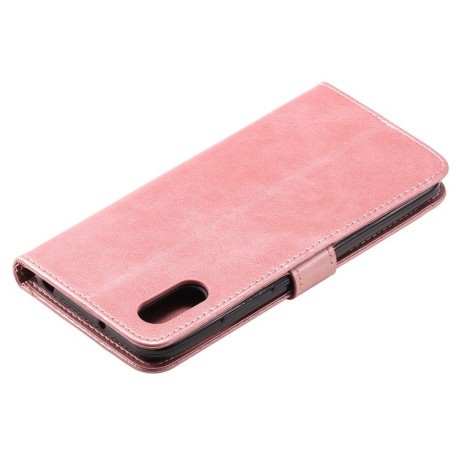 Чехол-книжка Fashion Calf Texture для Xiaomi Redmi 9A - розовое золото