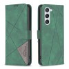 Чехол-книжка Rhombus Texture для Samsung Galaxy S24 5G - зеленый