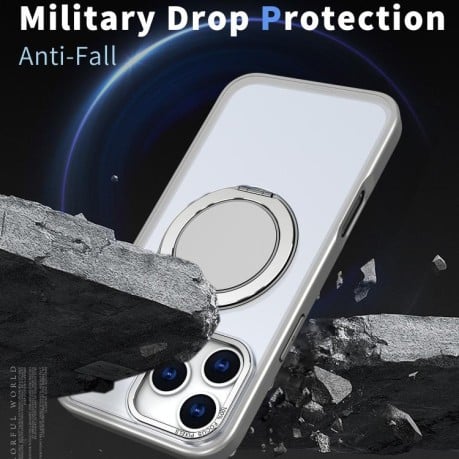 Чехол Kalebol с подставкой 360 и MagSafe на iPhone 17 Pro - серый