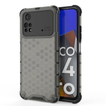 Противоударный чехол Honeycomb на Xiaomi Poco M4 Pro 4G - черный
