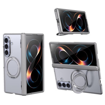 Чехол kalebol с MagSafe и подставкой 360 Metal Ring Holder на Samsung Galaxy Fold8 Ultra 5G — титановый