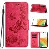 Чехол-книжка Embossed Butterfly для Samsung Galaxy A55 - красный