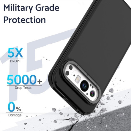 Противоударный чехол Dual-Color Skin Feel Shockproof Series на Google Pixel 9 Pro XL - черный