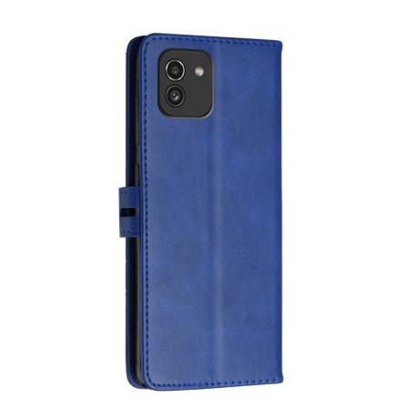 Чехол-книжка Cow Texture для Samsung Galaxy A03/A04E - синий