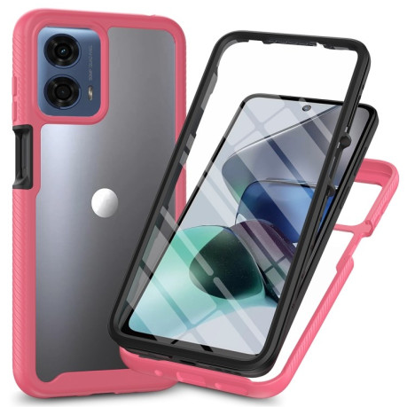 Противоударный чехол Starry Sky Series на Motorola Moto G55 - розовый