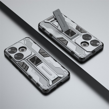 Противоударный чехол Supersonic для Xiaomi Poco F6 - серый