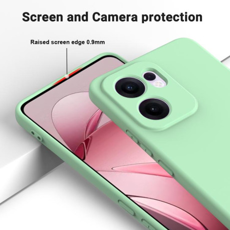 Силіконовий чохол Solid Color Liquid Silicone на OPPO Reno13 F /Reno13 FS - зелений